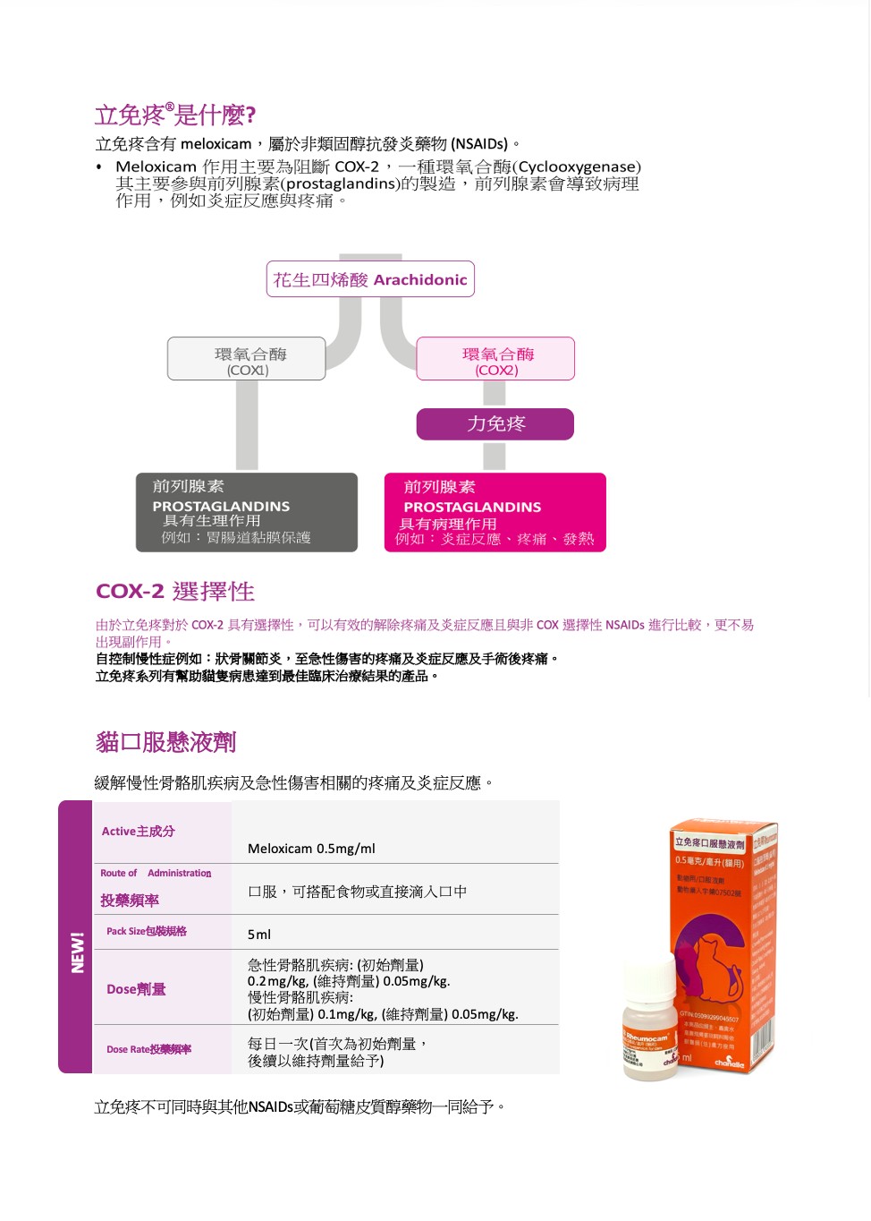 立免疼口服懸浮液劑（貓用）