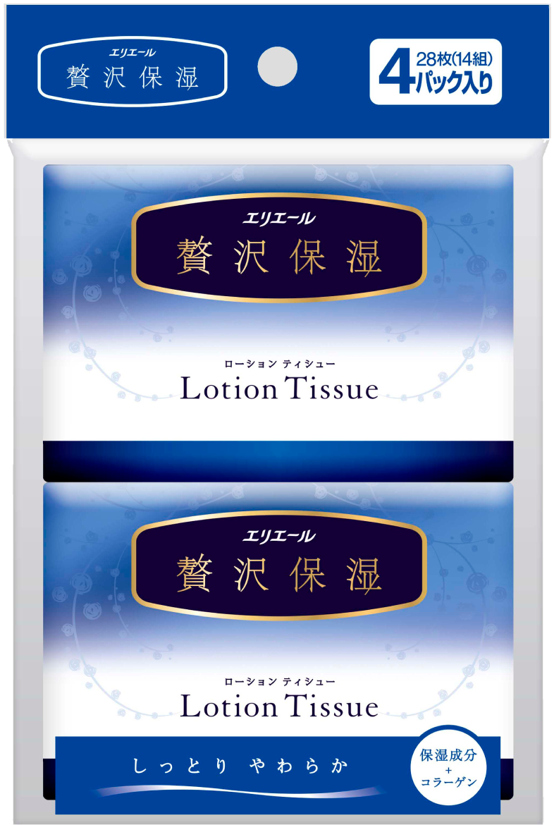 日本大王elleair奢侈保濕柔霜面紙攜帶包