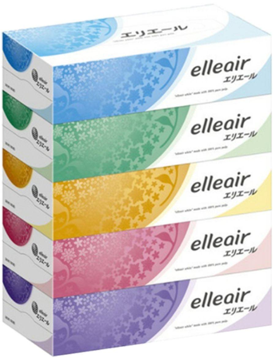 日本大王 elleair 柔膚抽取式面紙180抽x5盒