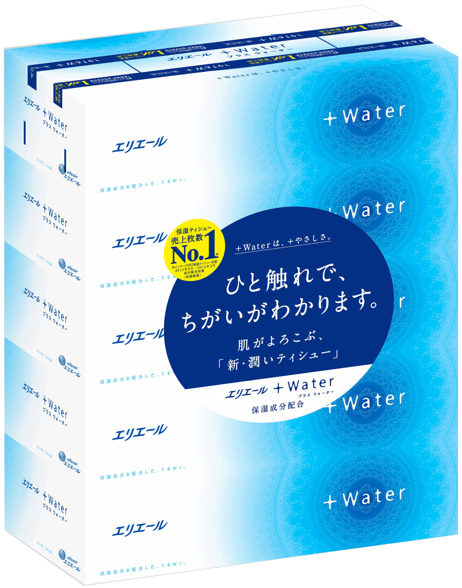 日本大王elleair +Water水潤柔感抽取面紙