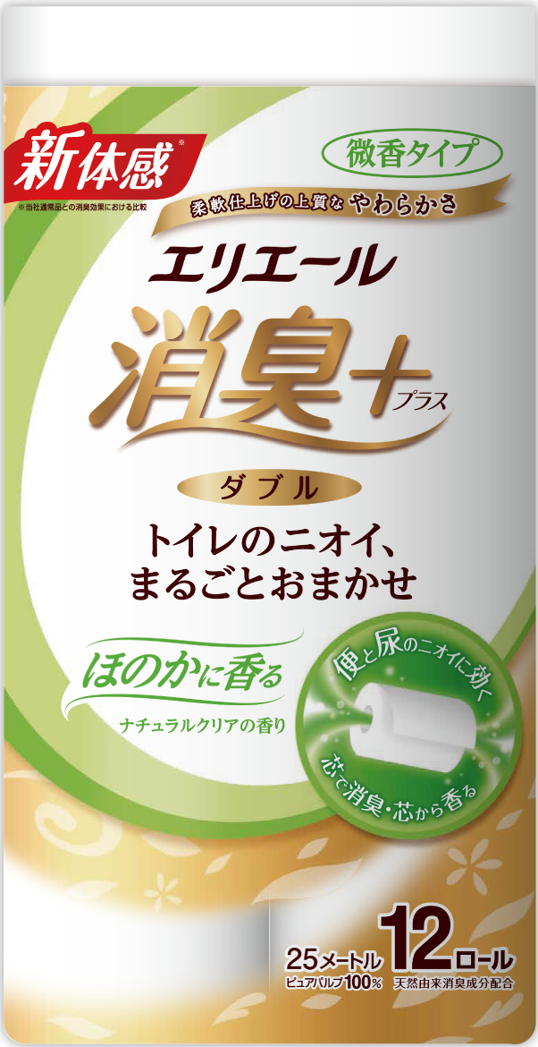 elleair除臭+天然淨味捲筒衛生紙潔淨(舒香型)12捲入