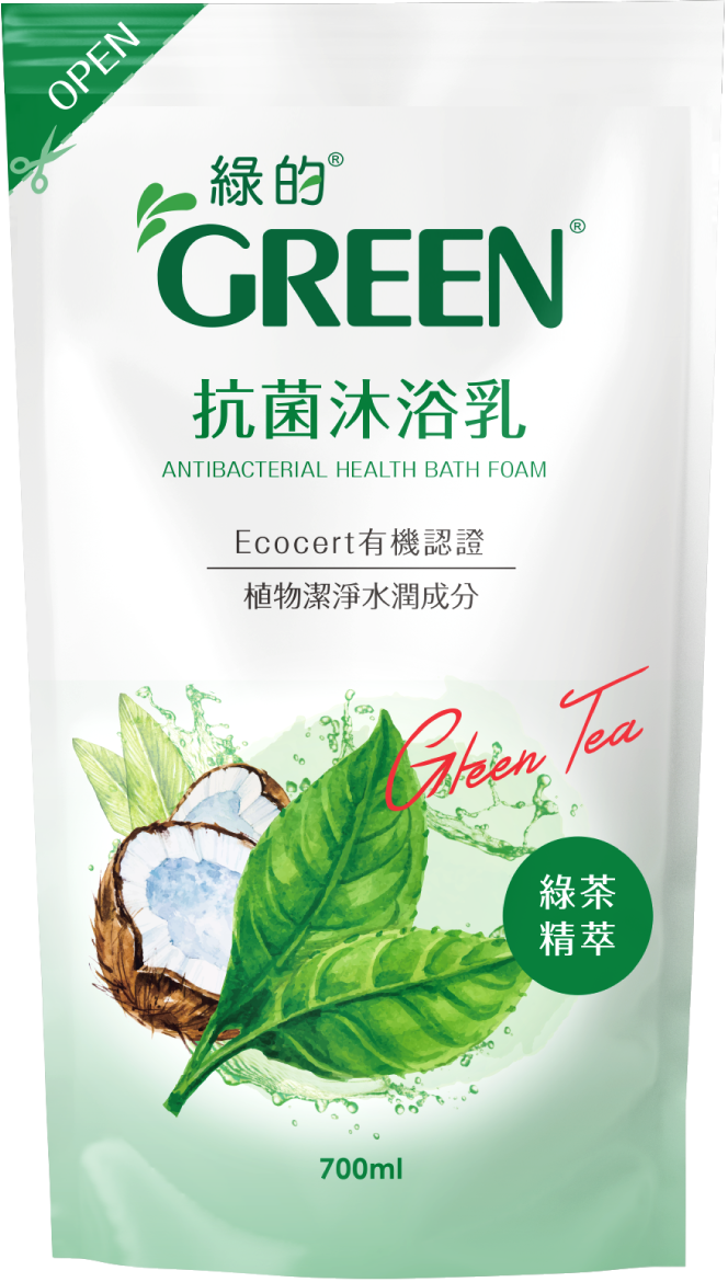 綠的抗菌沐浴乳-綠茶