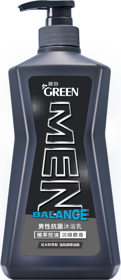 綠的男性抗菌沐浴乳-植萃控油沉穩麝香