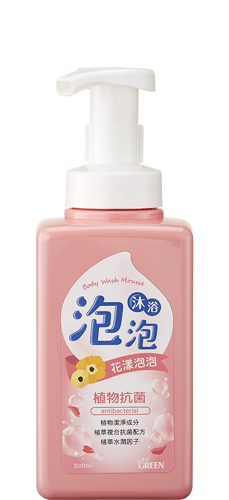 綠的植物抗菌沐浴泡泡-花漾泡泡