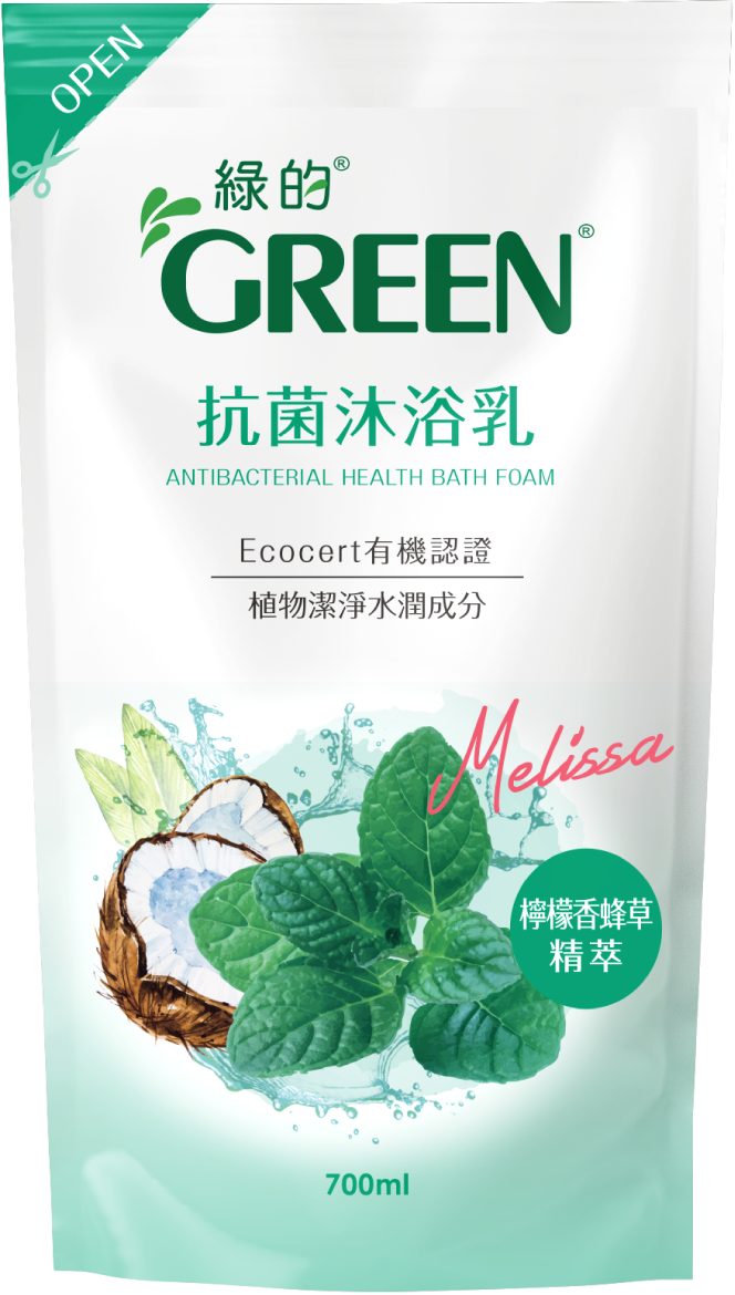 綠的抗菌沐浴乳-檸檬香蜂草