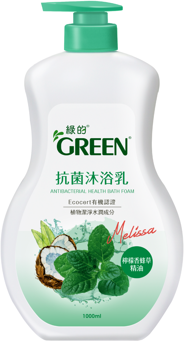 綠的抗菌沐浴乳 - 檸檬香蜂草精油