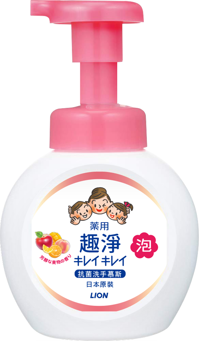 日本獅王趣淨洗手慕斯250ml清新果香