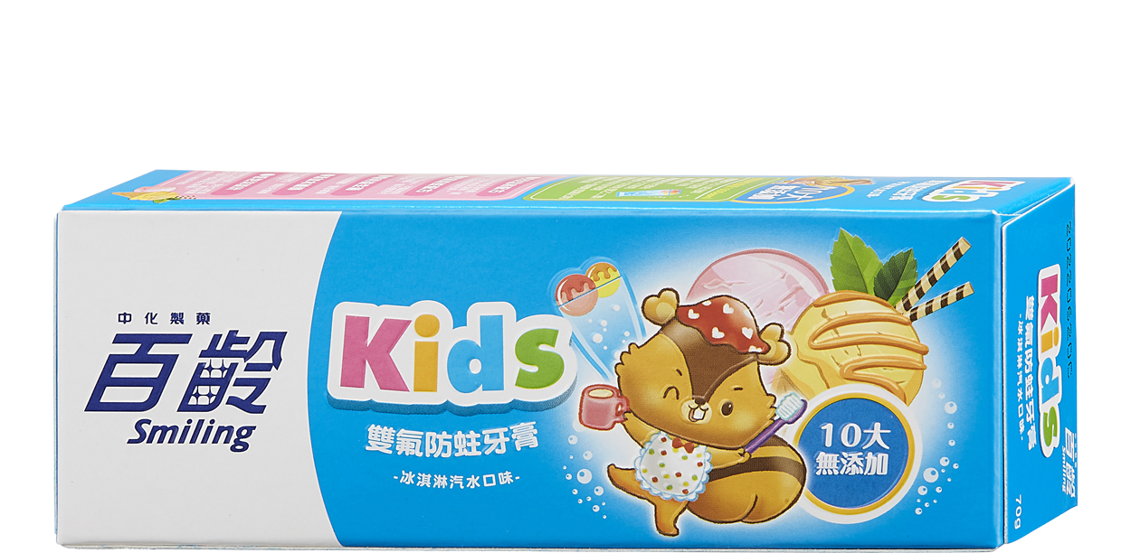 百齡雙氟防蛀兒童牙膏-冰淇淋汽水